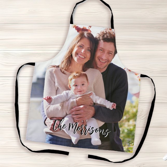 Custom photo and text personalized apron (Creator Uploaded)