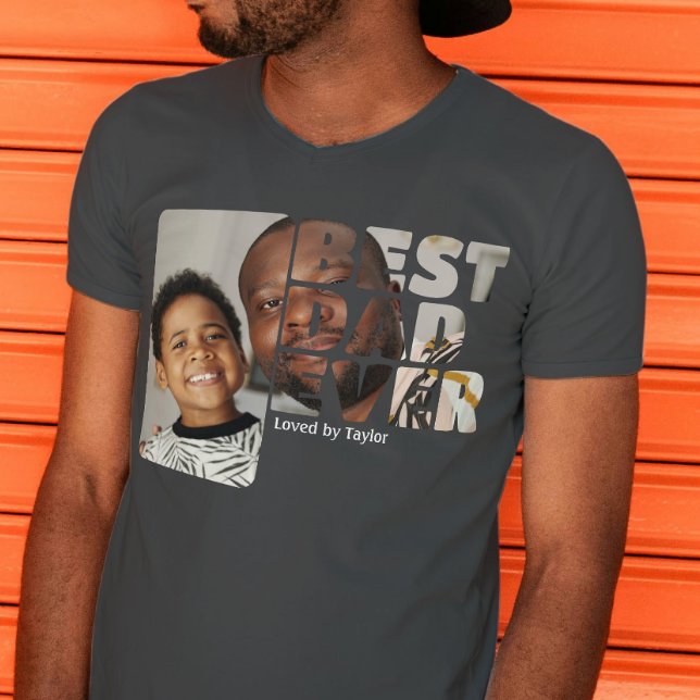 Custom Photo And Text Personalized Best Dad Ever T-Shirt (Custom Photo And Text Personalized Best Dad Ever T-Shirt from Ricaso. Great Father's Day gift idea)