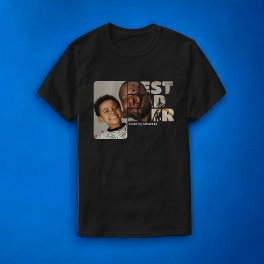 Custom Photo And Text Personalized Best Dad Ever T-Shirt