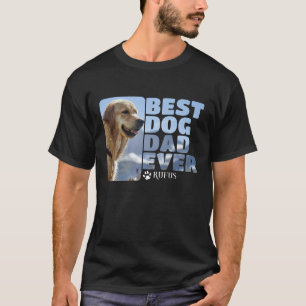 Custom Photo And Text Personalized Best Dog Dad T-Shirt
