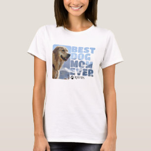Custom Photo And Text Personalized Best Dog Mom T-Shirt