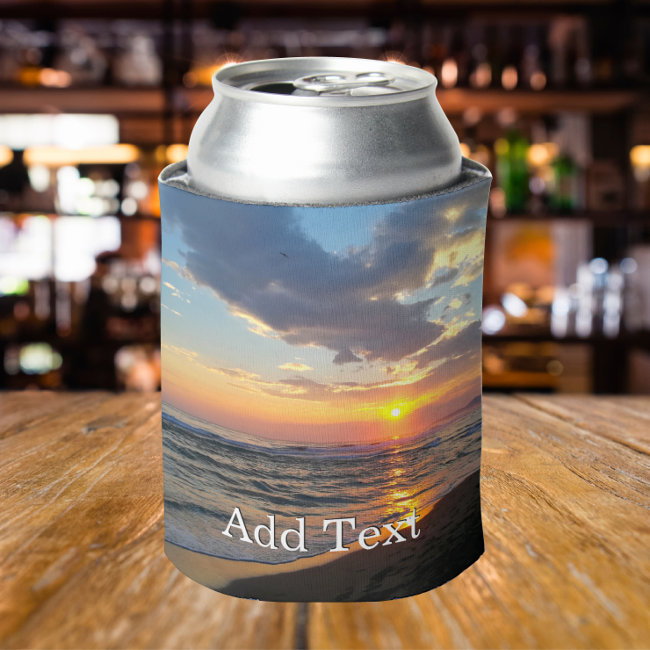 Custom Photo and Text Personalized Can Cooler