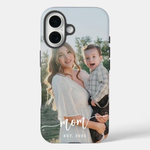 Custom photo and text personalized iPhone 16 case