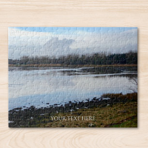 Custom Photo And Text Personalized Irish Landscape Jigsaw Puzzle