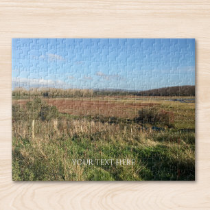 Custom Photo And Text Personalized Irish Landscape Jigsaw Puzzle