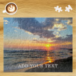 Custom Photo and Text Personalized Jigsaw Puzzle<br><div class="desc">Upload a photo, add a name or text, and easily create your personalized jigsaw puzzle. Click CUSTOMIZE FURTHER to change the text color. You can TRANSFER this DESIGN on other Zazzle products and adjust it to fit most of the Zazzle items. Standard Studio designs are made in high-resolution vector graphics...</div>