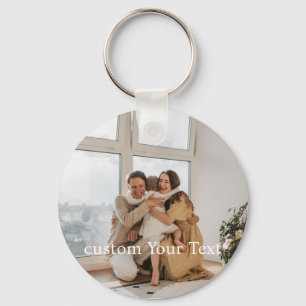 Custom photo and text Personalized Keychain