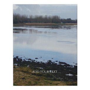 Custom Photo And Text Personalized Landscape Faux Canvas Print