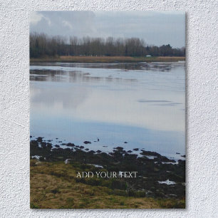 Custom Photo And Text Personalized Landscape Faux Canvas Print