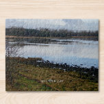 Custom Photo And Text Personalized Landscape  Jigsaw Puzzle<br><div class="desc">This jigsaw is printed with a peaceful scene of an Irish landscape. 
It is customizable so you can upload your photo and add your name or inspirational quote,  making this a personal gift or keepsake.</div>