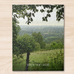 Custom Photo And Text Personalized Landscape Jigsaw Puzzle