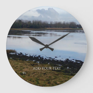 Custom Photo And Text Personalized Landscape Large Clock