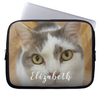 Custom Photo And Text Personalized Laptop Sleeve | Zazzle