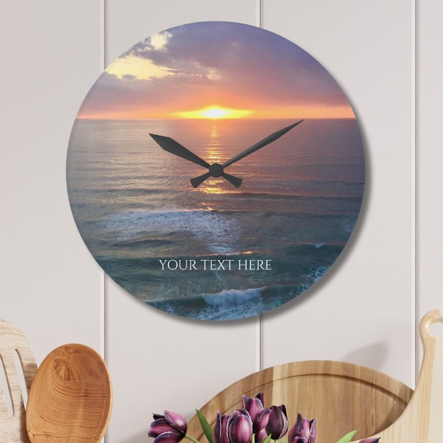 Custom Photo And Text Personalized  Large Clock (Creator Uploaded)
