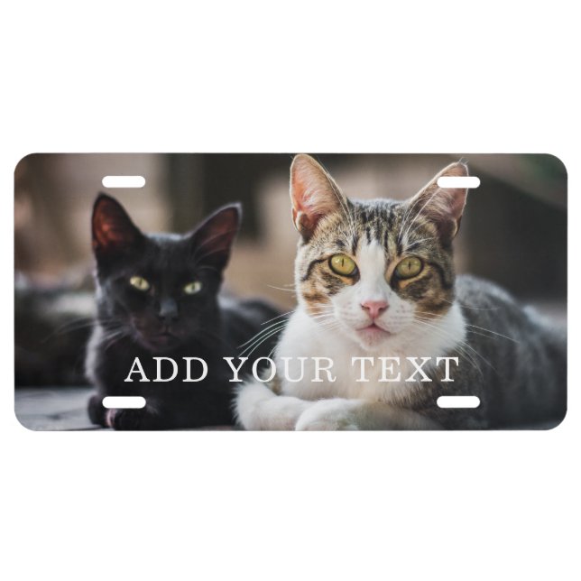 Custom Photo and Text Personalized License Plate (Front)