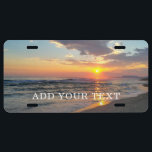 Custom Photo and Text Personalized License Plate<br><div class="desc">Upload a photo, add a name or text, and easily create your personalized license plate. Click CUSTOMIZE to change the text color. You can TRANSFER this DESIGN on other Zazzle products and adjust it to fit most of the Zazzle items. Standard Studio designs are made in high-resolution vector graphics for...</div>