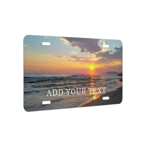 Custom Photo and Text Personalized License Plate | Zazzle