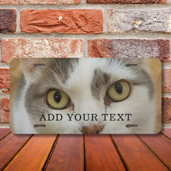 Custom Photo And Text Personalized License Plate by Standard_Studio at Zazzle