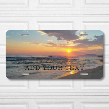Custom Photo And Text Personalized License Plate by Standard_Studio at Zazzle