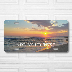 Custom Photo and Text Personalized License Plate