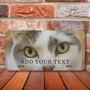 Custom Photo and Text Personalized License Plate