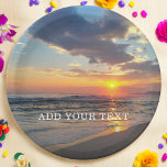 Custom Photo and Text Personalized Paper Plates<br><div class="desc">Upload a photo, add a name or text, and easily create your personalized paper plate. Click CUSTOMIZE to change the text color. You can TRANSFER this DESIGN on other Zazzle products and adjust it to fit most of the Zazzle items. Standard Studio designs are made in high-resolution vector graphics for...</div>