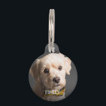 Custom Photo and Text Personalized Pet ID Tag<br><div class="desc">Create a unique pet ID tag for your favorite furry friend.  Add your own photo and name to the front.  All text on the back of the tag is customizable.</div>