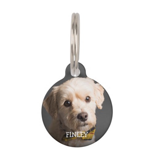 Custom Photo and Text Personalized Pet ID Tag