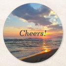 Custom Photo and Text Personalized Round Paper Coaster Custom Photo and Text Personalized Round Paper Coaster