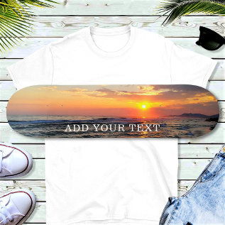 Custom Photo And Text Personalized Skateboard at Zazzle