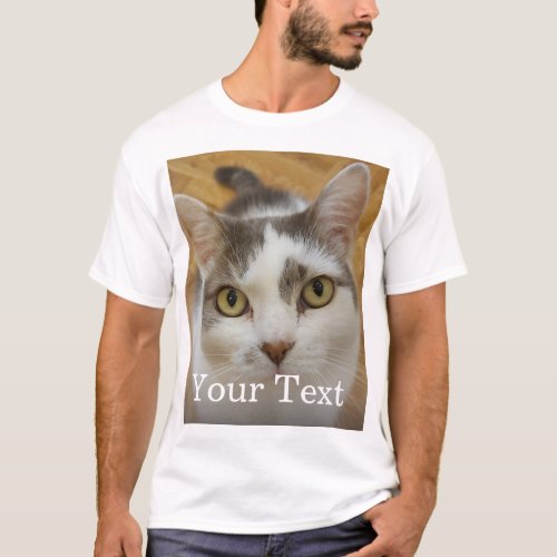 Custom Photo And Text Personalized T_Shirt