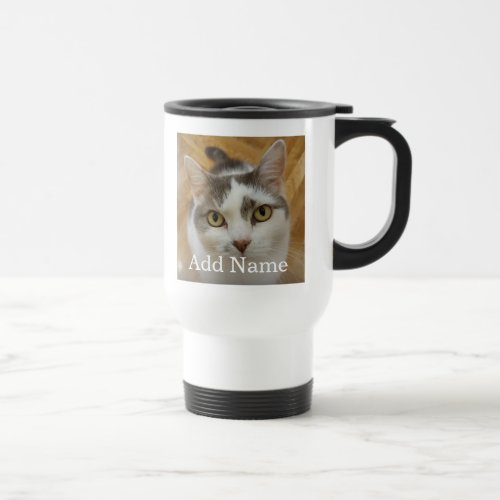 Custom Photo and Text Personalized Travel Mug
