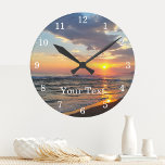 Custom Photo And Text Personalized Wall Clock<br><div class="desc">Upload a photo, add text, and easily create your personalized photo wall clock. Click CUSTOMIZE FURTHER to change the text color. You can TRANSFER this DESIGN on other Zazzle products and adjust it to fit most of the Zazzle items. Standard Studio designs are made in high-resolution vector graphics for a...</div>