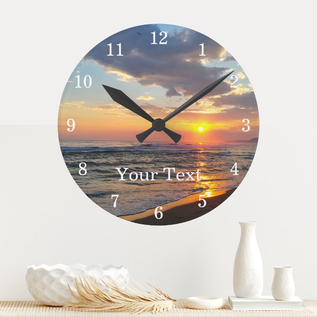 Custom Photo And Text Personalized Wall Clock (Creator Uploaded)