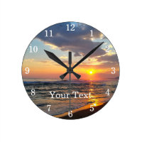 Custom Photo And Text Personalized Wall Clock