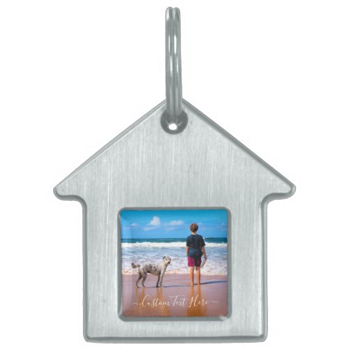 Custom Photo and Text Pet ID Tag Your Own Design