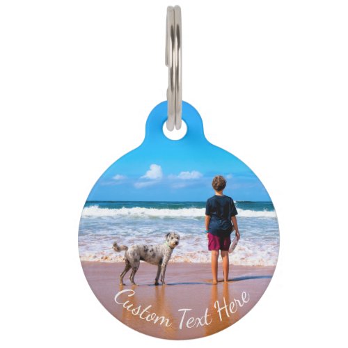 Custom Photo and Text Pet ID Tag  Your Pets Design