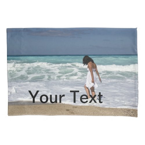 Custom Photo and Text Pillow Case