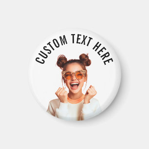 Custom Photo and Text Pin/ Magnet
