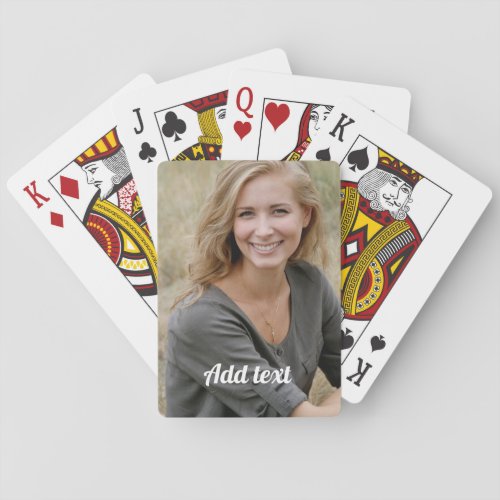 Custom Photo and Text Playing Cards