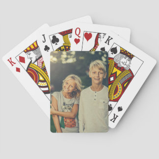 Custom photo and text poker cards