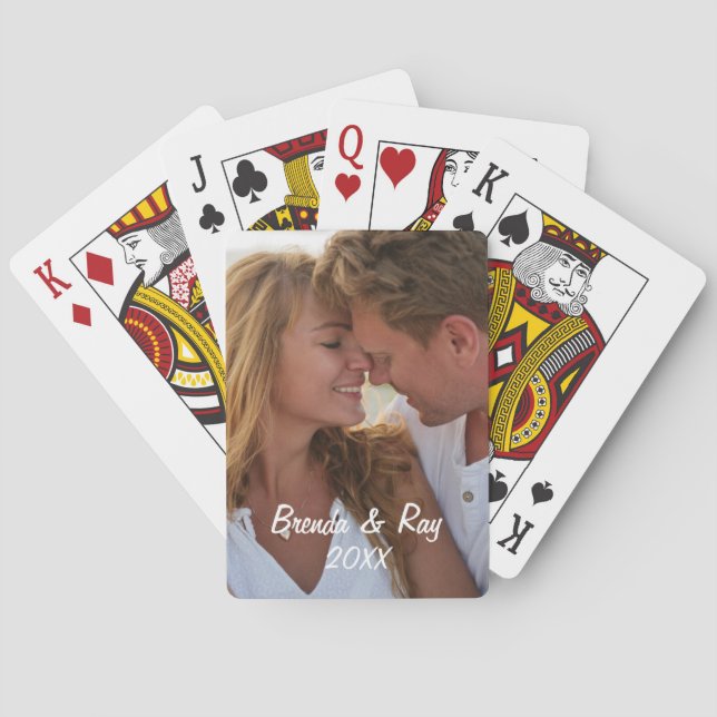 Custom Photo and Text Poker Playing Cards (Back)