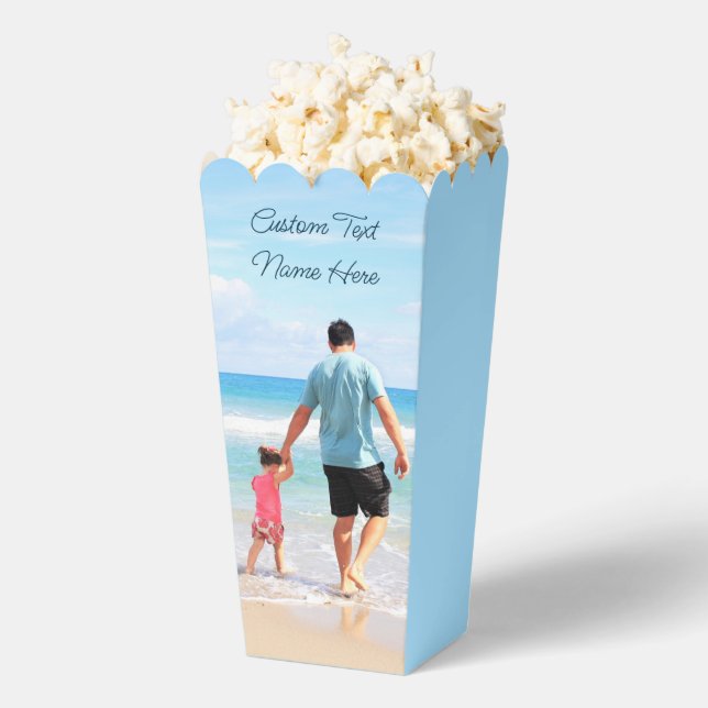 Custom Photo and Text Popcorn Box Personalized (Popped)
