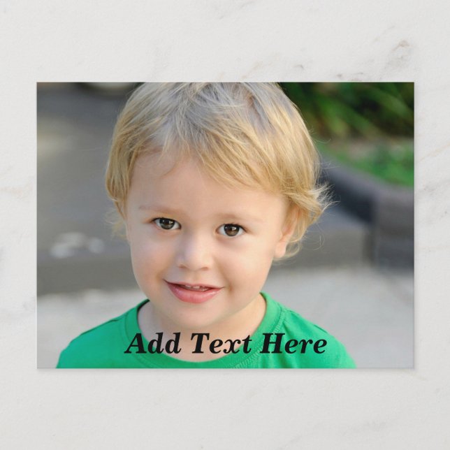 Custom Photo and Text Postcard (Front)