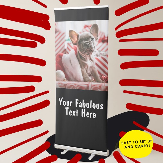 Custom Photo and Text Retractable Banner (Creator Uploaded)