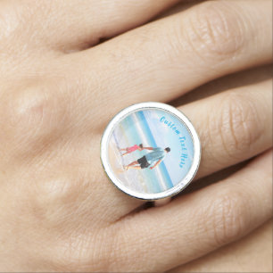 Custom Photo and Text Ring Your Own Design Gift