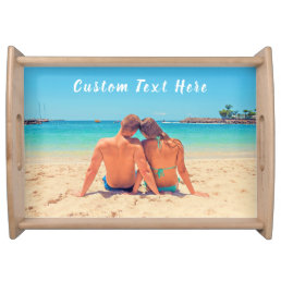 Custom Photo and Text Serving Tray Your Own Design