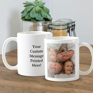 Custom Photo and Text Simple Personalized Coffee Mug