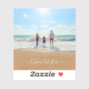Custom Photo and Text Sticker Your Own Design