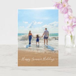 Custom Photo and Text Summer Holidays Card